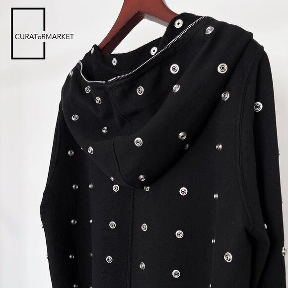 Rick Owens DRKSHDW: Jumbo Gimp Hoodie Press Stud Button Sealed Zip SS24 Lido - Picture 6 of 16